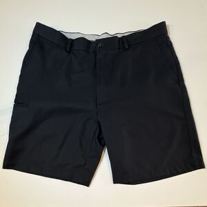 PGA Tour Mens Black Golf Shorts Size 38 Flat Front